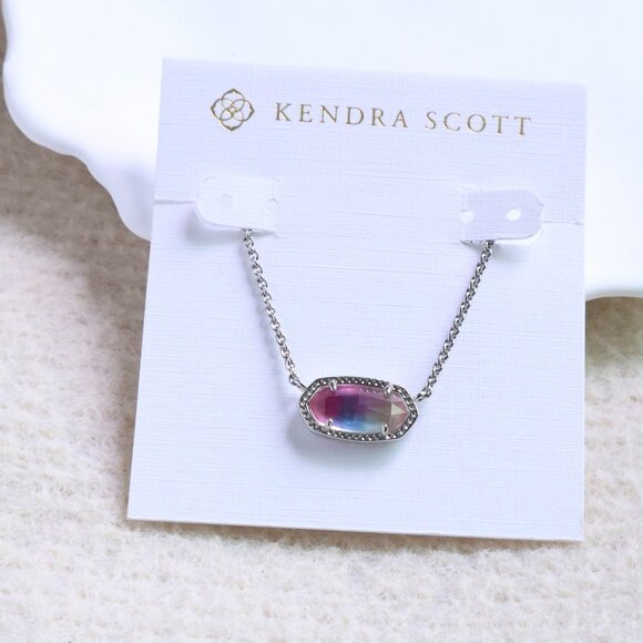 Kendra Scott Elisa Silver Watercolor Necklace - Picture 1 of 2